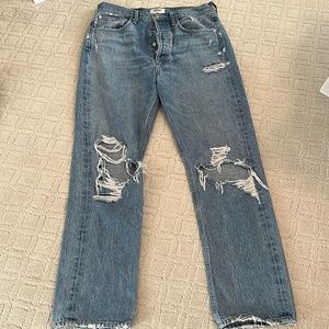 Agolde distressed relaxed fit jeans